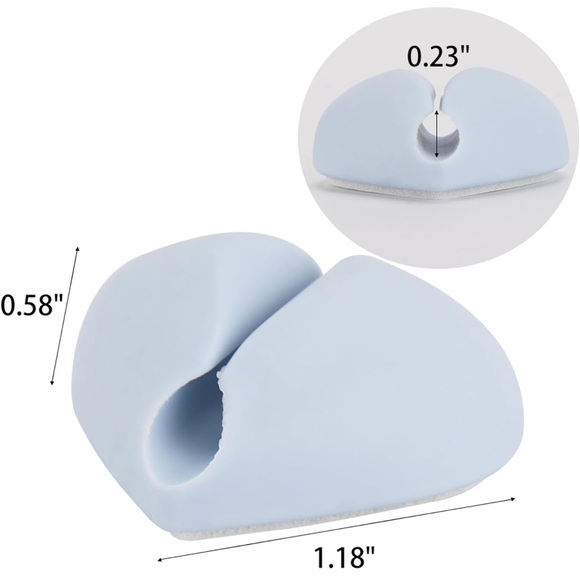 Adhesive HEART Cable cord Management Clips Organizer - set of 6 - Picture 4 of 5